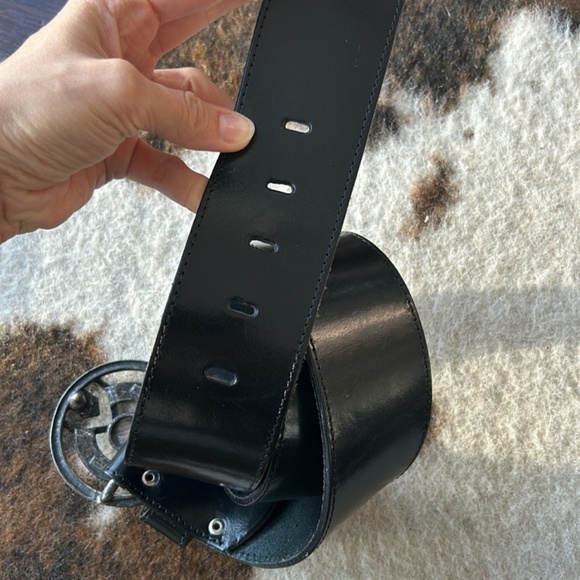 Italmoda leather belt size 90cm Real leather Inside of the metal part is elephan